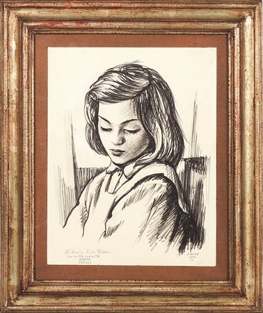 DYALMA STULTUS (1901-1977) Ritratto di bambina - Portrait of a Girl...