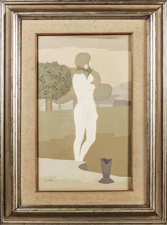 ROBERTO MASI (1940-2011) Paesaggio con nudo femminile - Nude in a Landscape...