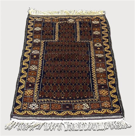 TAPPETO PREGHIERA PERSIANO BELUCI - OLD PERSIAN BELUCI PRAYER RUG vecchia...