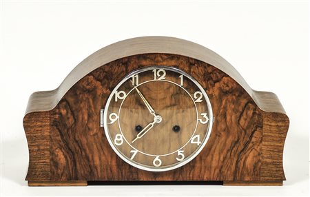 OROLOGIO DA MENSOLA IN RADICA DI NOCE - WALNUT BRIAR MANTEL CLOCK Art Déco h...