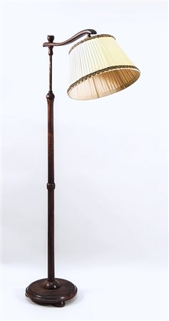 PIANTANA D'EPOCA IN NOCE - OLD WALNUT FLOOR LAMP base circolare, altezza...