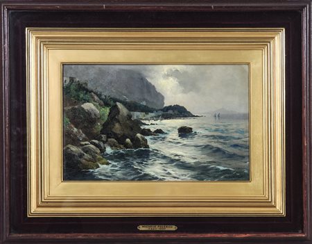 MICHELE FEDERICO (1884-1966) Capri 1920 olio su tela - oil on canvas, firmato...