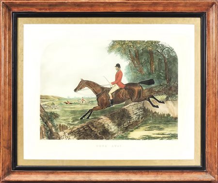 SCENE DI CACCIA ALLA VOLPE - FOX HUNTING SCENES 1853 due incisioni inglesi -...