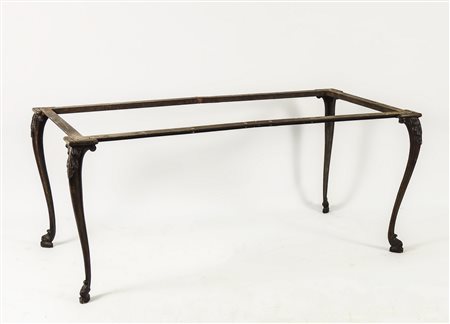 TAVOLINO BASSO IN METALLO - METAL COFFEE TABLE gambe mosse, mancante del...