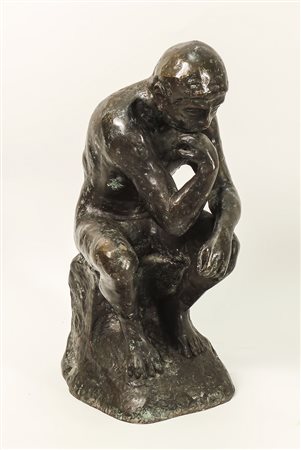 IL PENSATORE DA RODIN - THE THINKER FROM RODIN scultura in bronzo - Bronze h...