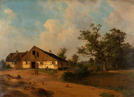 Georg Emil Libert (Copenaghen 1820-1908)  - La casa in campagna, 1854