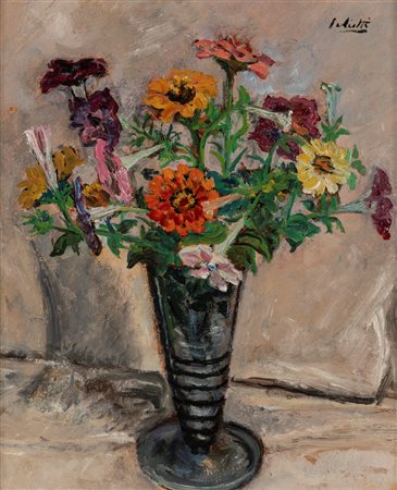 Alberto Salietti (Ravenna 1892-1961)  - Vaso di fiori