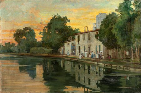 Giuseppe Sartori (Venezia 1863-Padova 1922)  - Sul Brenta