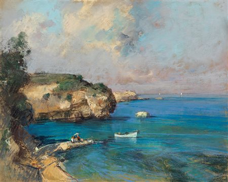 Giuseppe Casciaro (Ortelle 1863-Napoli 1945)  - Marina di Capri