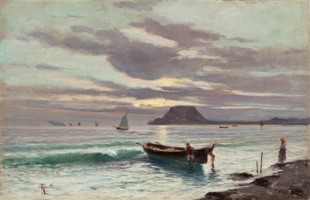 Oscar Ricciardi (Napoli 1864-1935)  - Marina