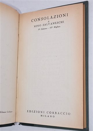 SALVANESCHI, Nino. CONSOLAZIONI. 1940. 