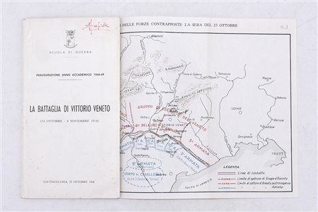 SCUOLA DI GUERRA. LA BATTAGLIA DI VITTORIO VENETO. INAUGURAZIONE ANNO ACCADEMICO (1968-1969). 1968. 