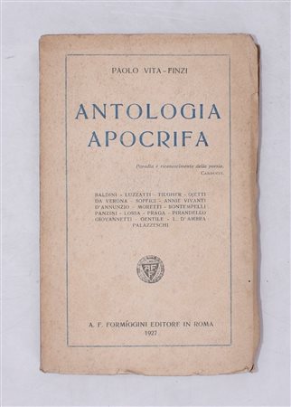 VITA-FINZI, Paolo. ANTOLOGIA APOCRIFA. 1927. 