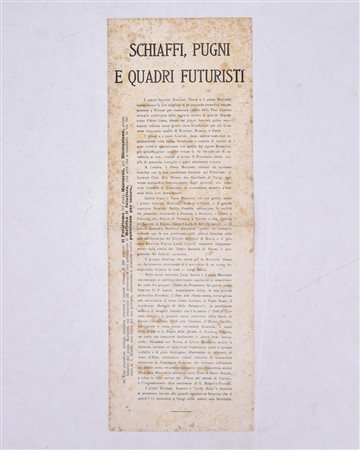 SCHIAFFI, PUGNI E QUADRI FUTURISTI. 1912. 