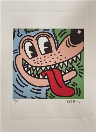 AFTER KEITH HARING USA (USA) 1958 Big Bad Wolf Litografia / Lithograph...