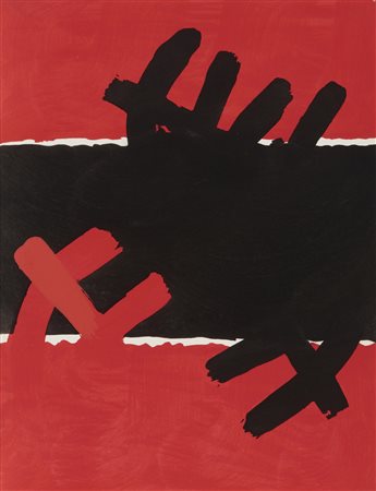 CAPOGROSSI GIUSEPPE (1900 - 1972) - SUPERFICIE ROSSA E NERA, 1957.