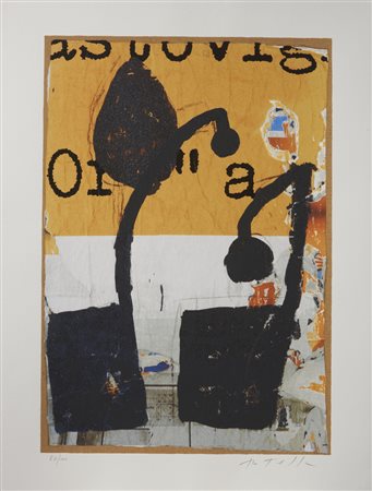 ROTELLA MIMMO (1918 - 2006) - MIRO' IN NERO (MIMMO ROTELLA. I MAESTRI DEL 900), 2000.