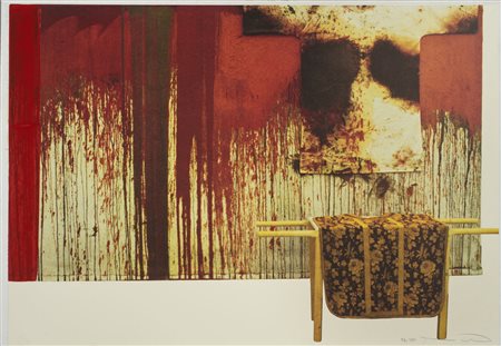 NITSCH HERMANN (1938 - 2022) - SENZA TITOLO (UBERMALTE BILD), 1991.