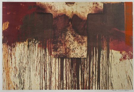 NITSCH HERMANN (1938 - 2022) - SENZA TITOLO (UBERMALTE BILD), 1991.