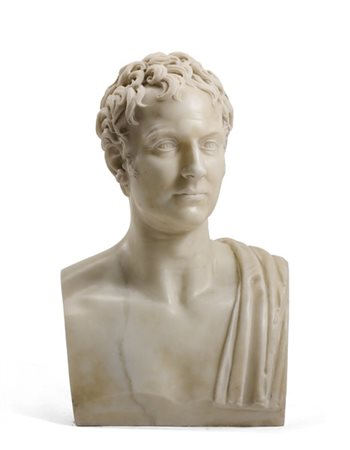 Pompeo Marchesi "Busto virile in abiti romani" 1820
scultura in marmo statuario