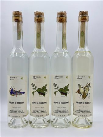  
Grapperia Sant'Anna, Gocce di Langa Grappa di Barolo e Barbera - Gocce di Langa Grappa di Chardonnay 
Italia 0,7