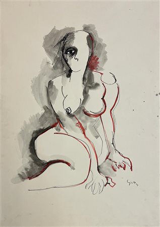 Renato Guttuso “Nudo” 1973