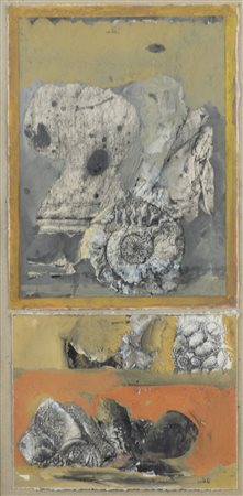 GIANCARLO VITALI<BR>Bellano (LC) 1928-2018<BR>"Ammonite"-lotto composto da un monotipo e da una carta