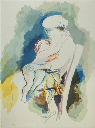 Auguste  Murer (Piè Falcade Morte 21 maggio 1922-Padova 1985)  - Maternità, 1989