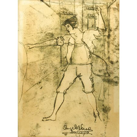 Angelo Nona (Favara 1937-Catania 1975)  - Giovane, da Goya