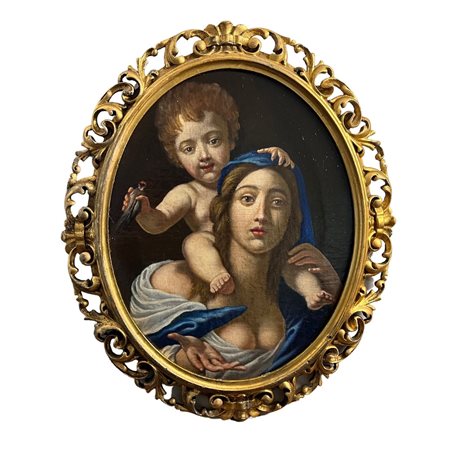 Vergine Maria con Gesù Bambino. H.S.T.