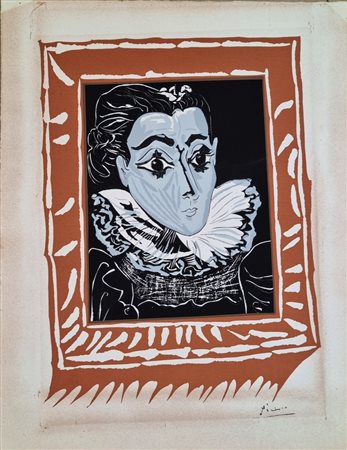 PICASSO PABLO Spagna 1881 - Francia 1973 "La Dame a la Collerette"