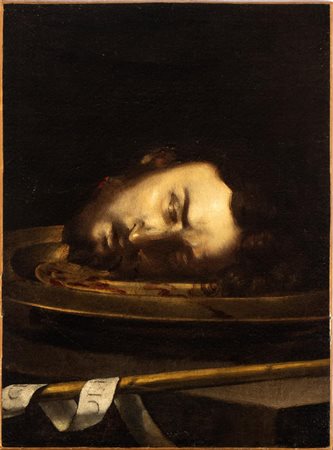 Jusepe de Ribera (cerchia di) (Xàtiva 1591-Napoli 1652) Testa del Battista...