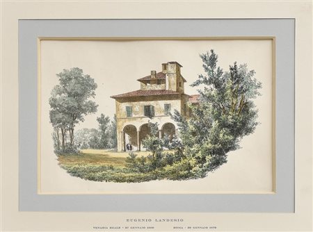 Eugenio Landesi CASA DI CAMPAGNA stampa tipografica su carta, cm 15x22