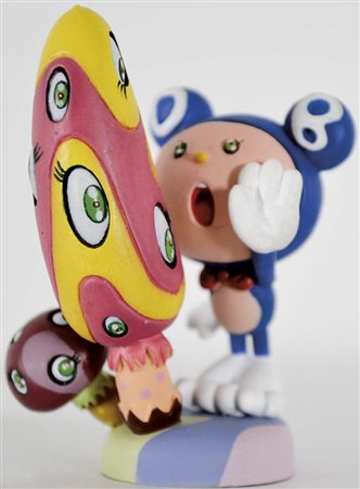 MURAKAMI TAKASHI Tokyo 1963 Mr. Dob & Mushrooms scultura in plastica colorata...