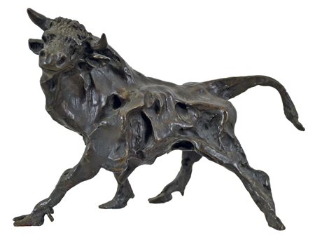 MURER AUGUSTO Falcade 1922 - Padova 1985 Toro 1977 scultura in bronzo...