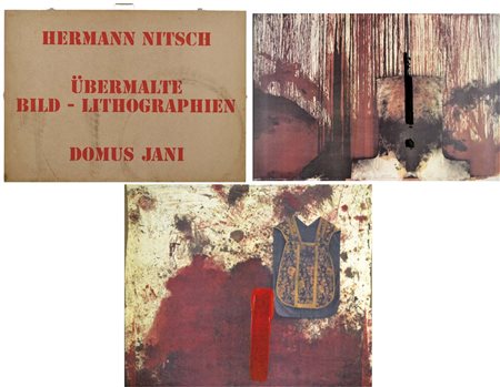 NITSCH HERMANN Vienna 1938 Ubermalte Bild 1971 cartella di legno contenente...