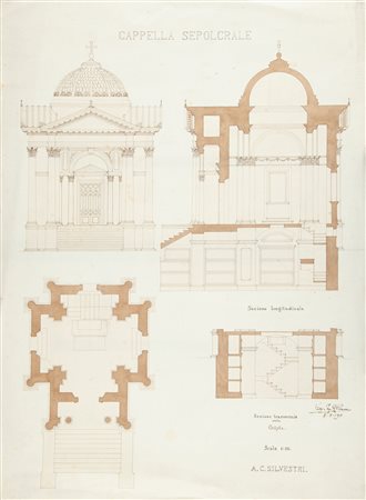 Quadrio Ferruccio Pirani (Jesi 1878-Roma 1970) Cappella sepolcrale 1911 China...