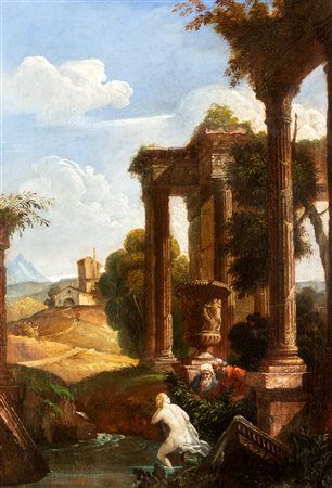 Scuola Romana del XVIII secolo () Susanna Con I Vecchioni olio su tela cm...