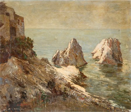 Alfonso Grassi (Solofra (Avellino) 1918-Salerno 2002) I faraglioni di Capri...