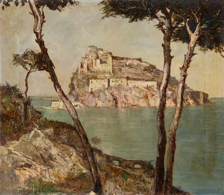 Alfonso Grassi (Solofra (Avellino) 1918-Salerno 2002) Ischia olio su tela cm...