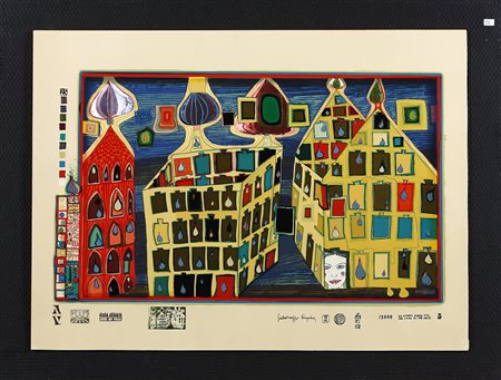 Hundertwasser Friedensreich (1928-2000) Mit der liebe warten tut weh, wenn...