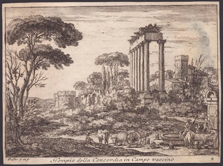 Philothée François Duflos (c. 1710-1748). Tempio della Concordia in Campo vaccino