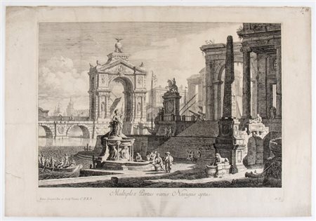 Pietro Gaspari (c. 1720-1785). Multiplex Portus varas Navigiis aptus