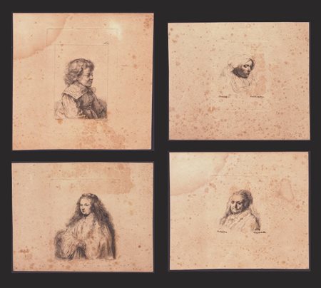 Francesco Novelli (1764-1836). 4 incisioni da Rembrandt