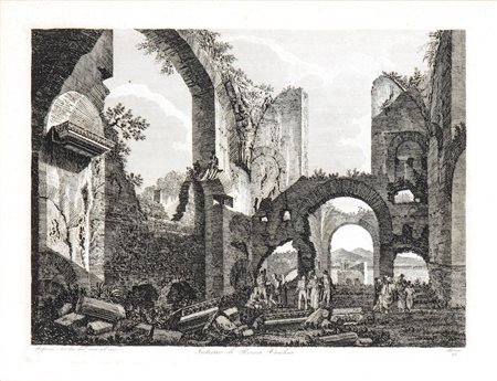 Luigi Rossini (1790-1857). Interno di Roma Vecchia