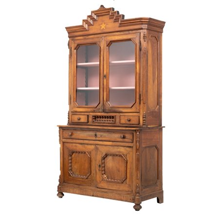 MANIFATTURA MALTESE DEL XIX SECOLO, Credenza con alzata