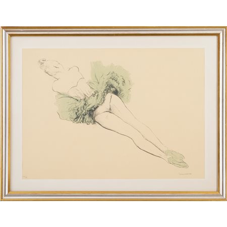 FRANCESCO MESSINA, Ballerina, Litografia a colori