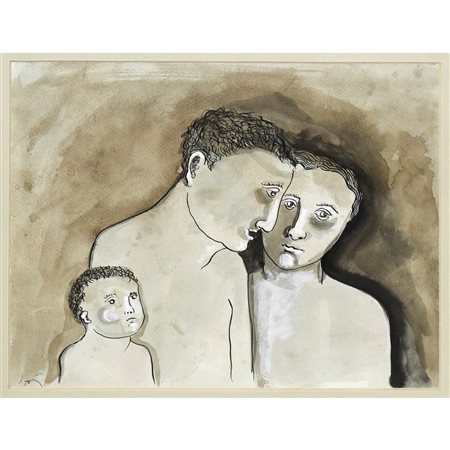 Enrico Baj (Italian 1924-2003)  - La Famiglia, 1953