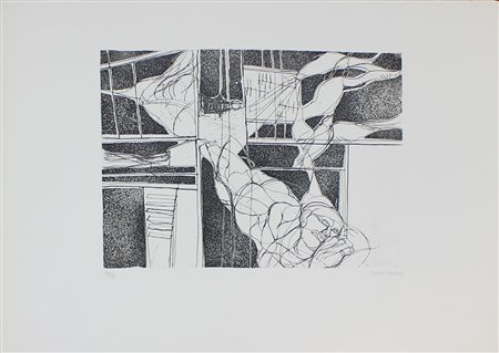 Guerricchio Luigi La finestra dell'istituto, 1968 acquaforte su carta, cm....