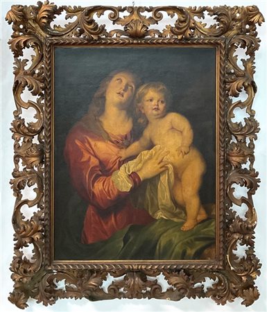 Ignoto, antico dipinto tratto da Rubens

"Madonna con Bambino"
olio su tela (cm